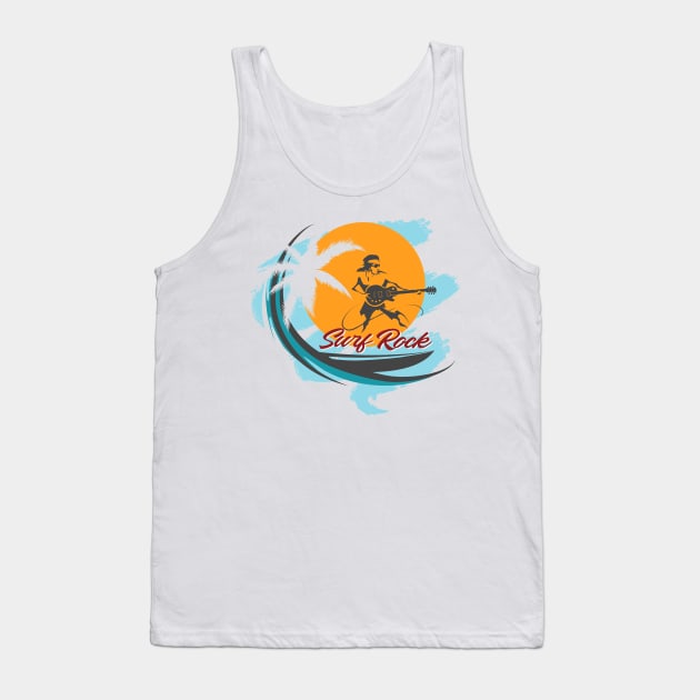 Summer Rock Music Festival Poster in Retro style Tank Top by devaleta